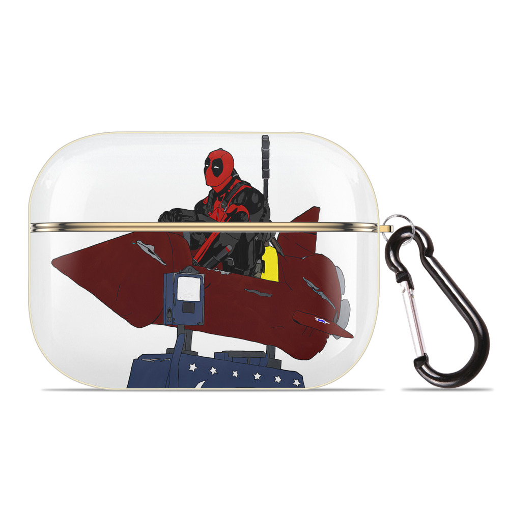 （画像用） Deadpool デッドプール 【AirPods Pro用】ハードシェル保護ケース｜耐衝撃・防指紋・カラビナ付き商品仕様