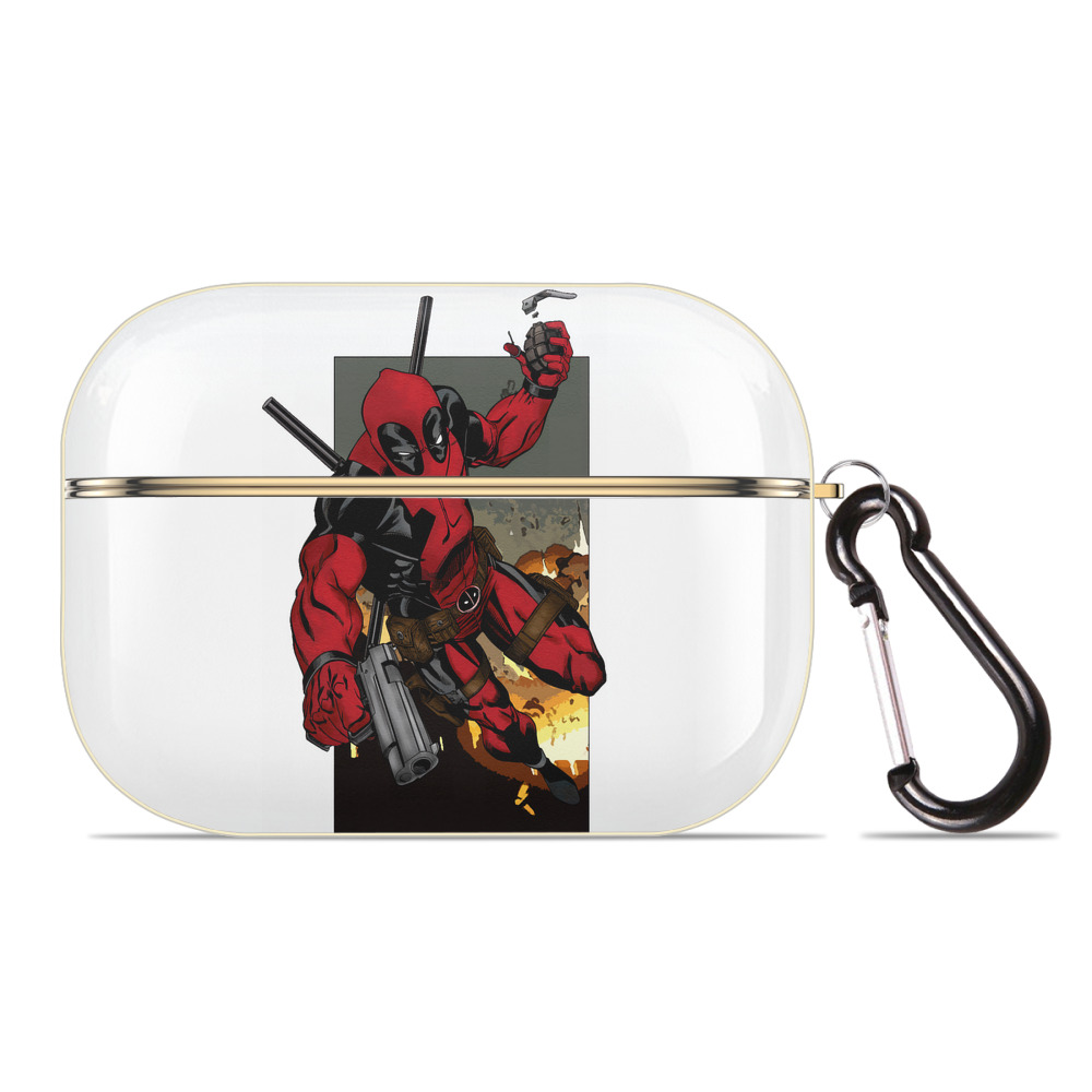 （画像用） Deadpool デッドプール 【AirPods Pro用】ハードシェル保護ケース｜耐衝撃・防指紋・カラビナ付き商品仕様