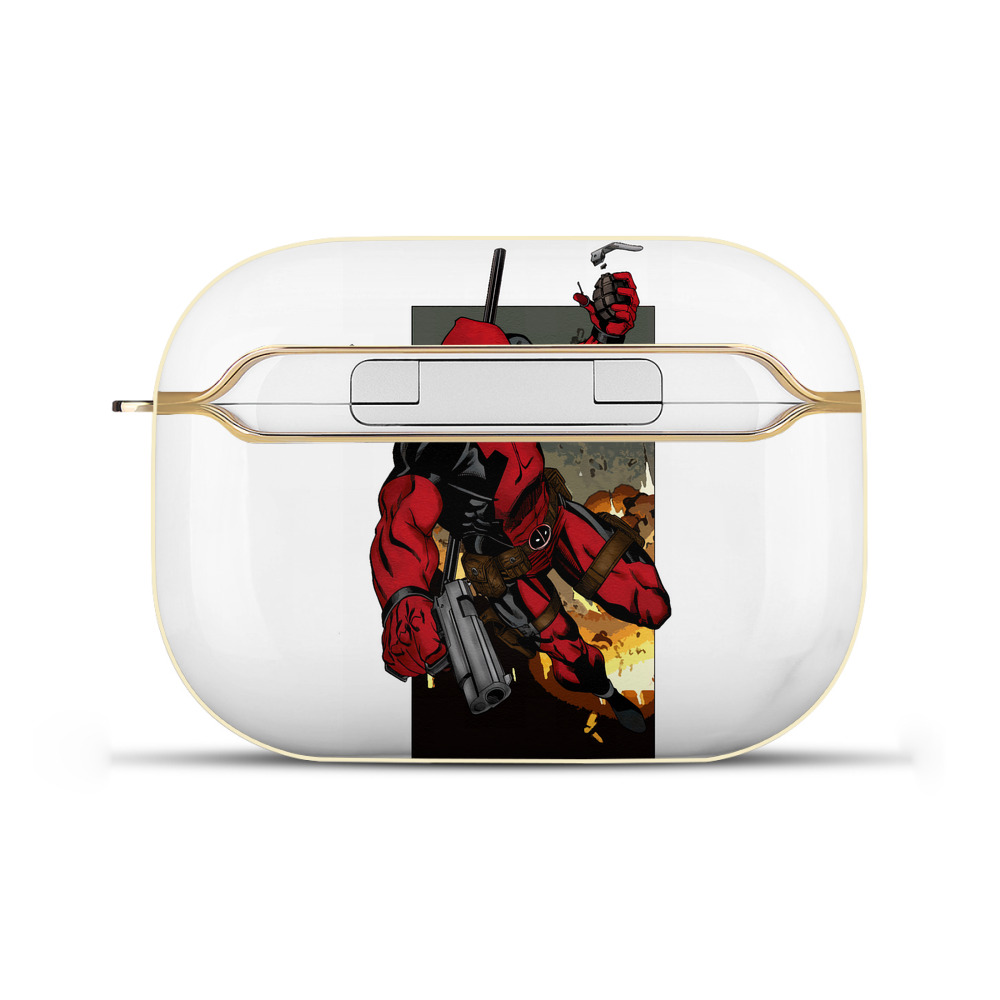 （画像用） Deadpool デッドプール 【AirPods Pro用】ハードシェル保護ケース｜耐衝撃・防指紋・カラビナ付き商品仕様