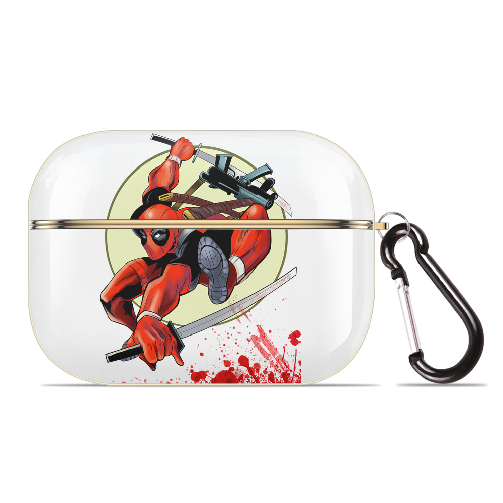 （画像用） Deadpool デッドプール 【AirPods Pro用】ハードシェル保護ケース｜耐衝撃・防指紋・カラビナ付き商品仕様