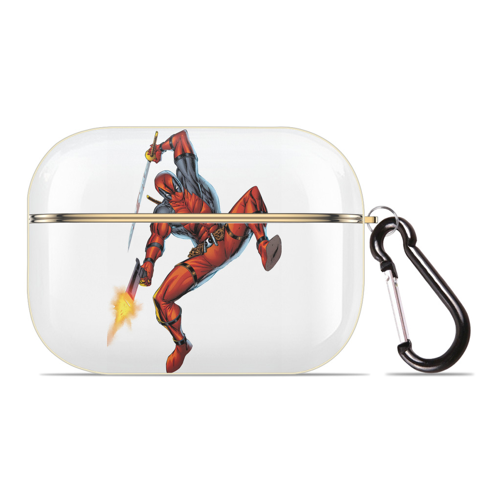 （画像用） Deadpool デッドプール 【AirPods Pro用】ハードシェル保護ケース｜耐衝撃・防指紋・カラビナ付き商品仕様