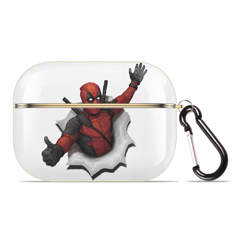 （画像用） Deadpool デッドプール 【AirPods Pro用】ハードシェル保護ケース｜耐衝撃・防指紋・カラビナ付き商品仕様