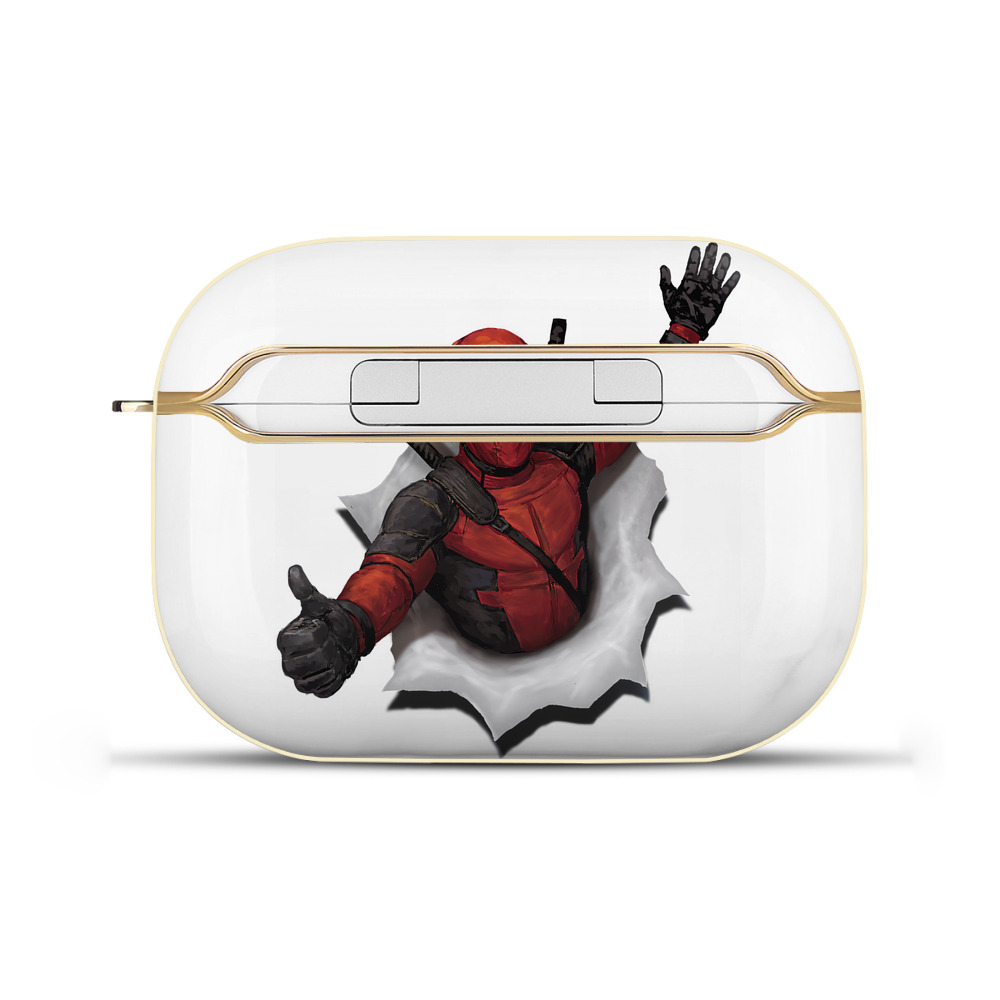 （画像用） Deadpool デッドプール 【AirPods Pro用】ハードシェル保護ケース｜耐衝撃・防指紋・カラビナ付き商品仕様