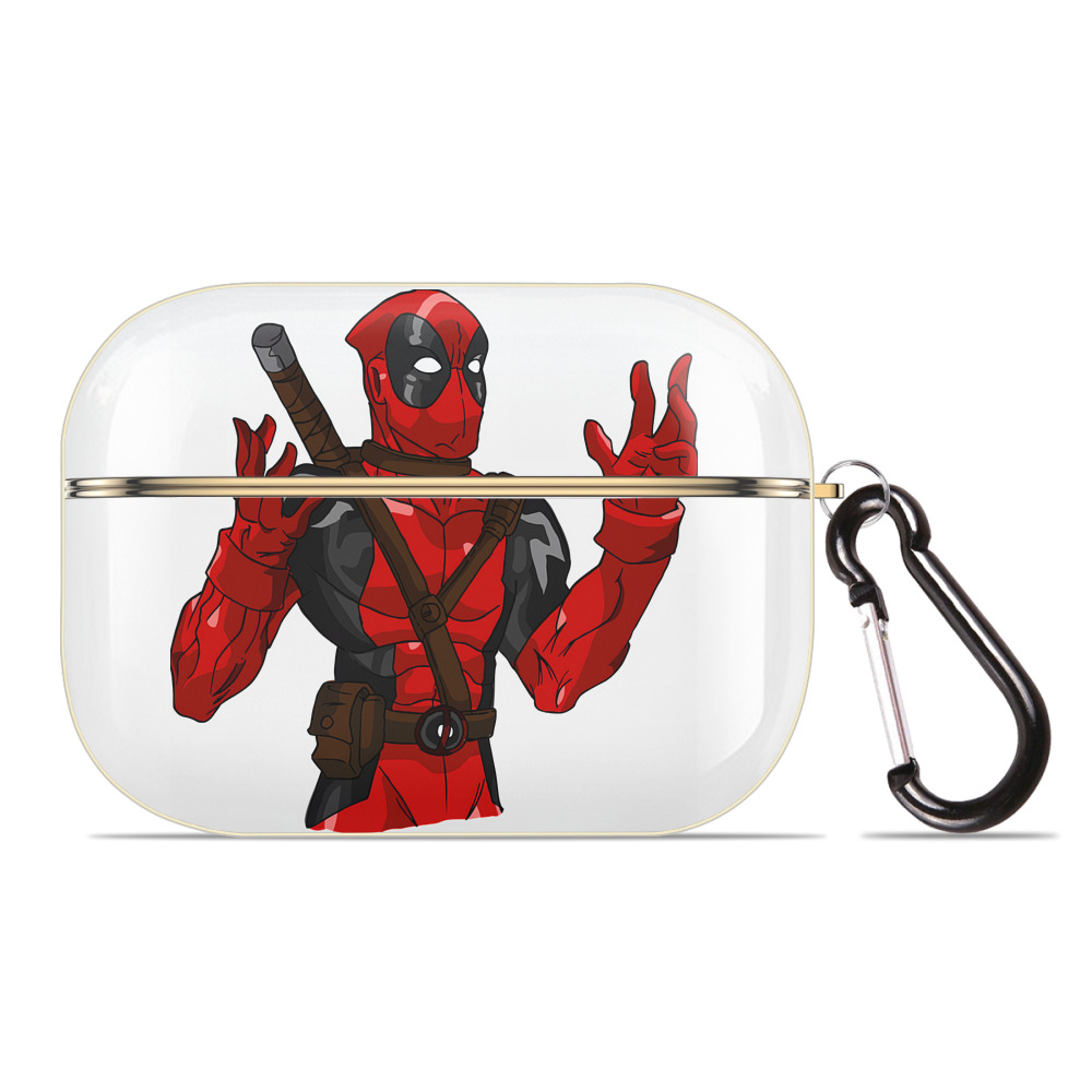 （画像用） Deadpool デッドプール 【AirPods Pro用】ハードシェル保護ケース｜耐衝撃・防指紋・カラビナ付き商品仕様