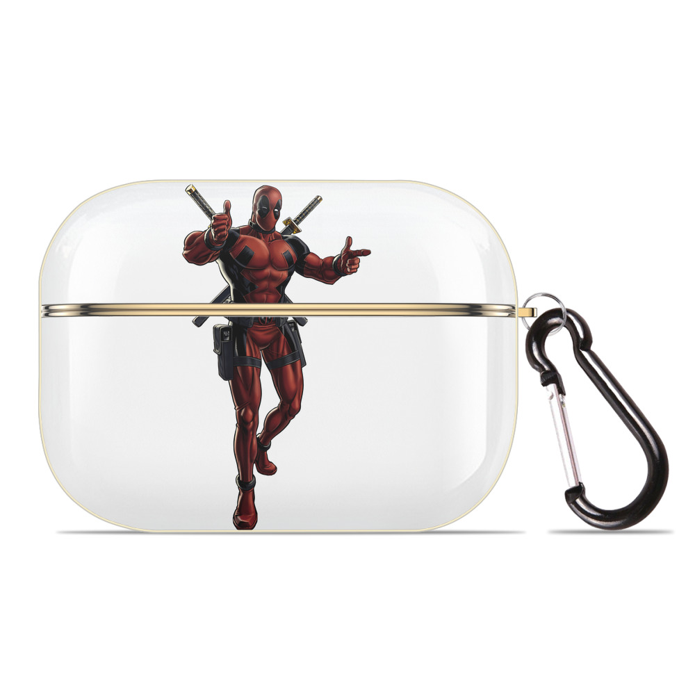（画像用） Deadpool デッドプール 【AirPods Pro用】ハードシェル保護ケース｜耐衝撃・防指紋・カラビナ付き商品仕様