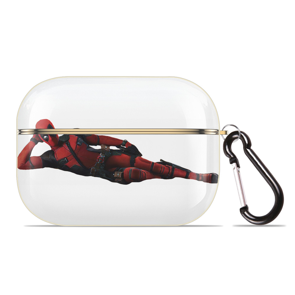 （画像用） Deadpool デッドプール 【AirPods Pro用】ハードシェル保護ケース｜耐衝撃・防指紋・カラビナ付き商品仕様