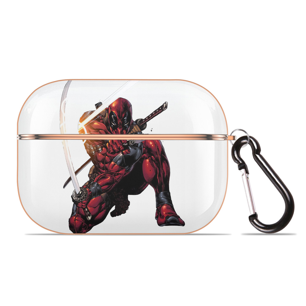 （画像用） Deadpool デッドプール 【AirPods Pro用】ハードシェル保護ケース｜耐衝撃・防指紋・カラビナ付き商品仕様
