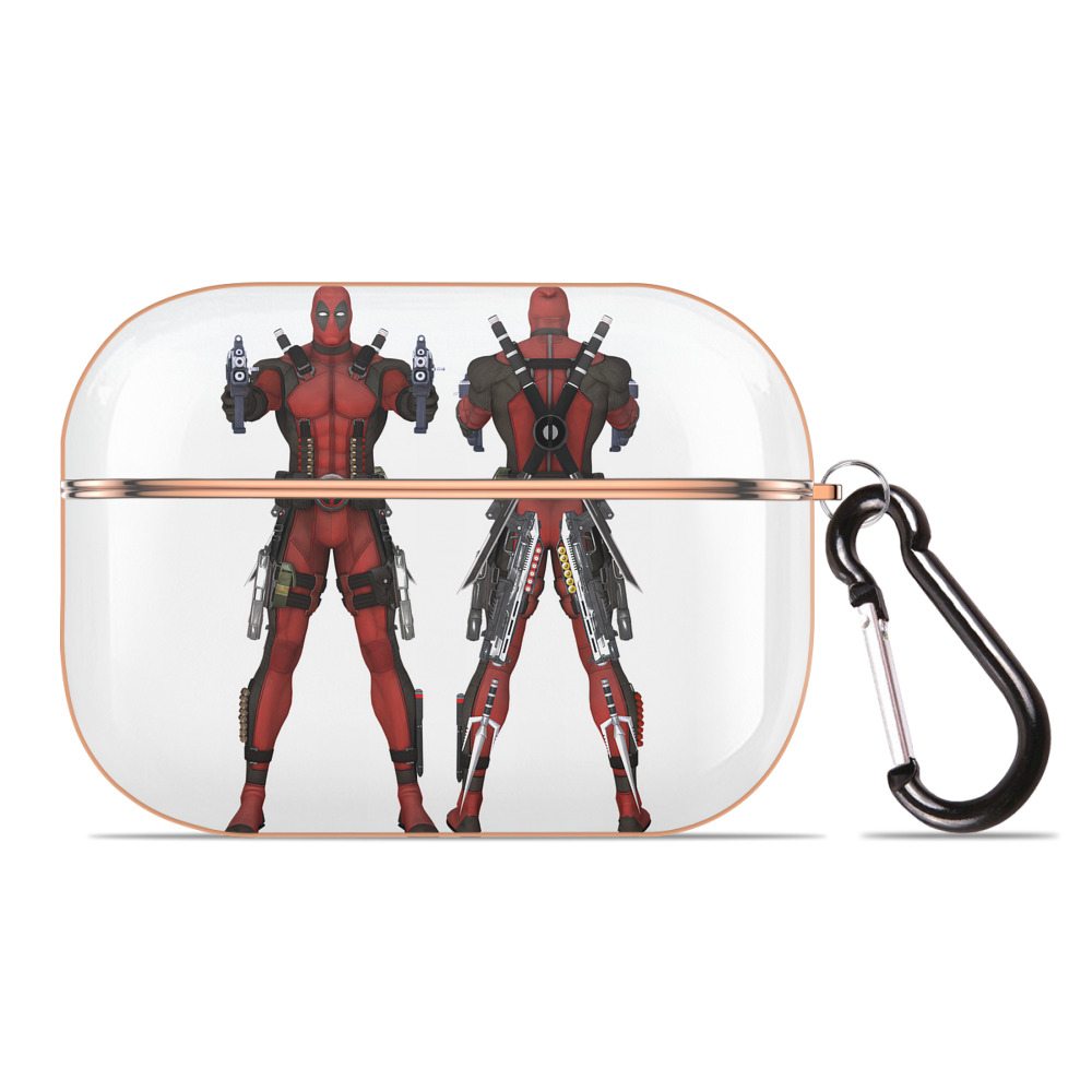 （画像用） Deadpool デッドプール 【AirPods Pro用】ハードシェル保護ケース｜耐衝撃・防指紋・カラビナ付き商品仕様