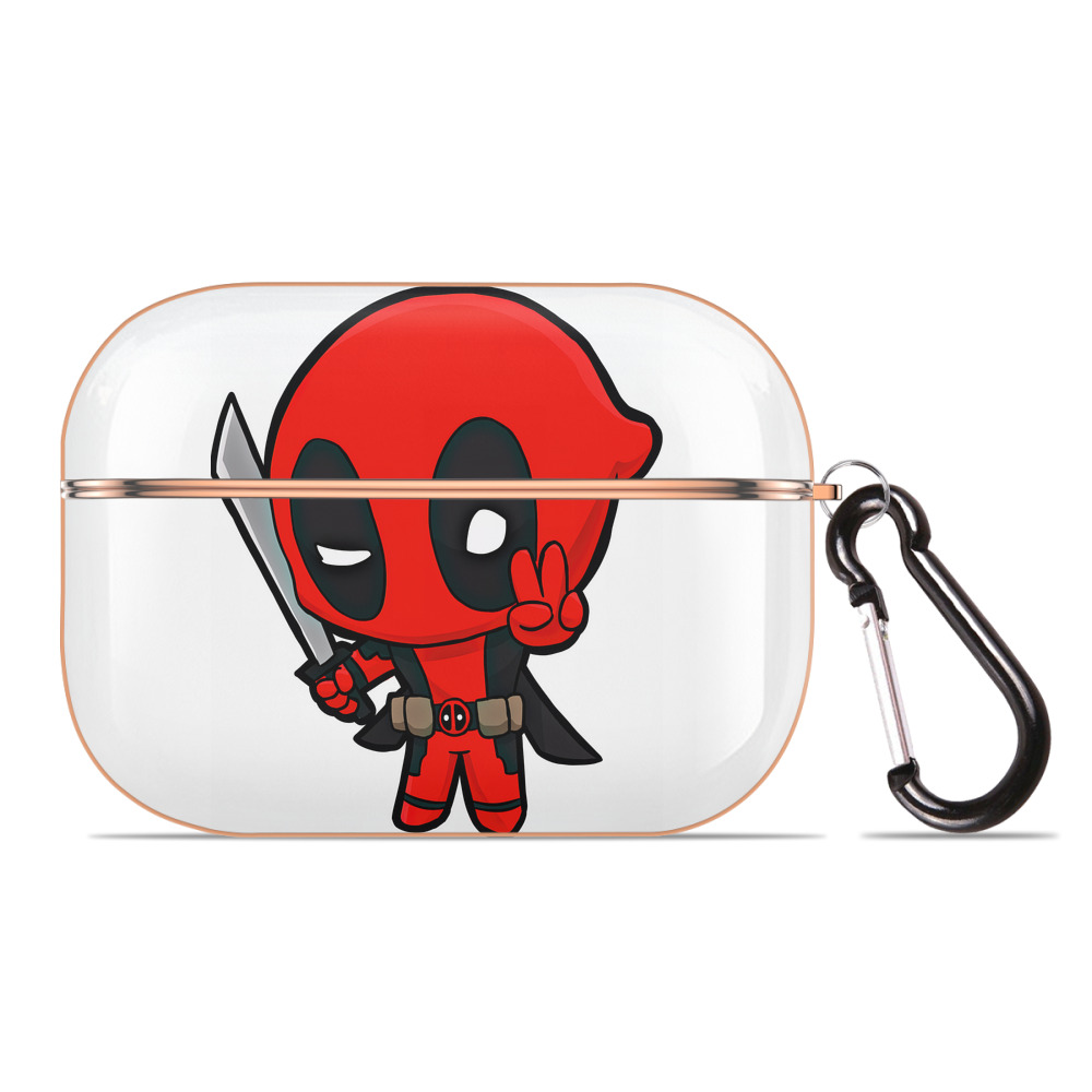 （画像用） Deadpool デッドプール 【AirPods Pro用】ハードシェル保護ケース｜耐衝撃・防指紋・カラビナ付き商品仕様