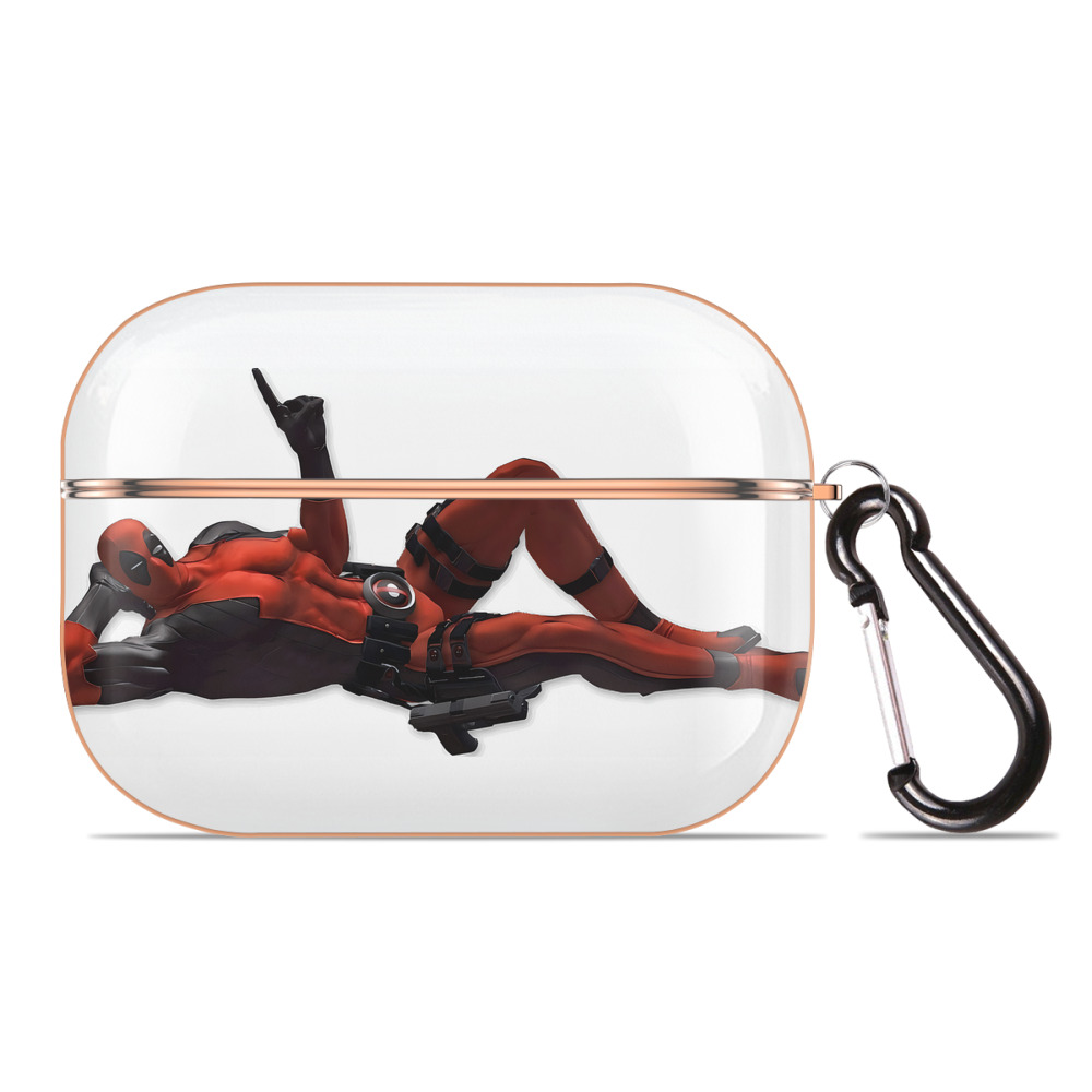 （画像用） Deadpool デッドプール 【AirPods Pro用】ハードシェル保護ケース｜耐衝撃・防指紋・カラビナ付き商品仕様