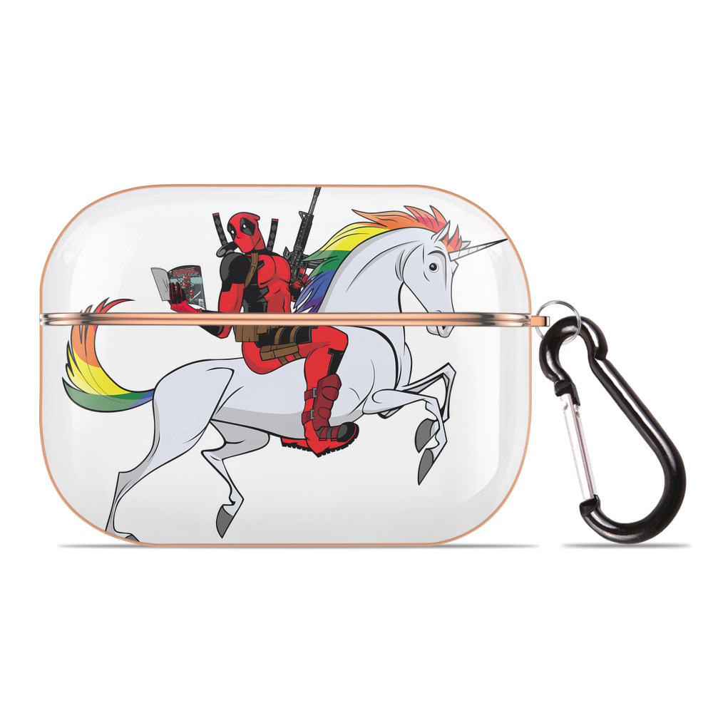 （画像用） Deadpool デッドプール 【AirPods Pro用】ハードシェル保護ケース｜耐衝撃・防指紋・カラビナ付き商品仕様