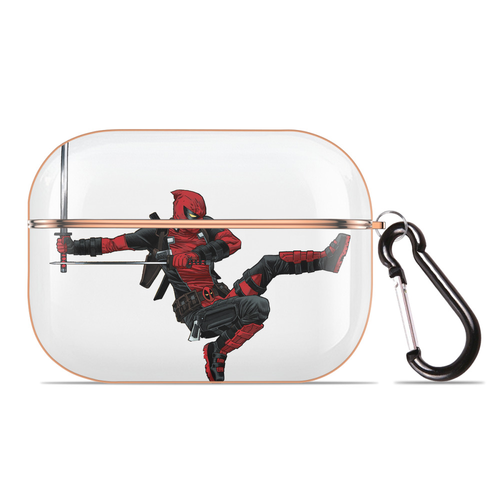 （画像用） Deadpool デッドプール 【AirPods Pro用】ハードシェル保護ケース｜耐衝撃・防指紋・カラビナ付き商品仕様