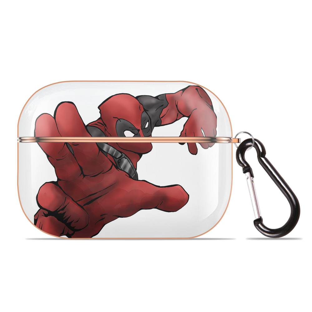 （画像用） Deadpool デッドプール 【AirPods Pro用】ハードシェル保護ケース｜耐衝撃・防指紋・カラビナ付き商品仕様
