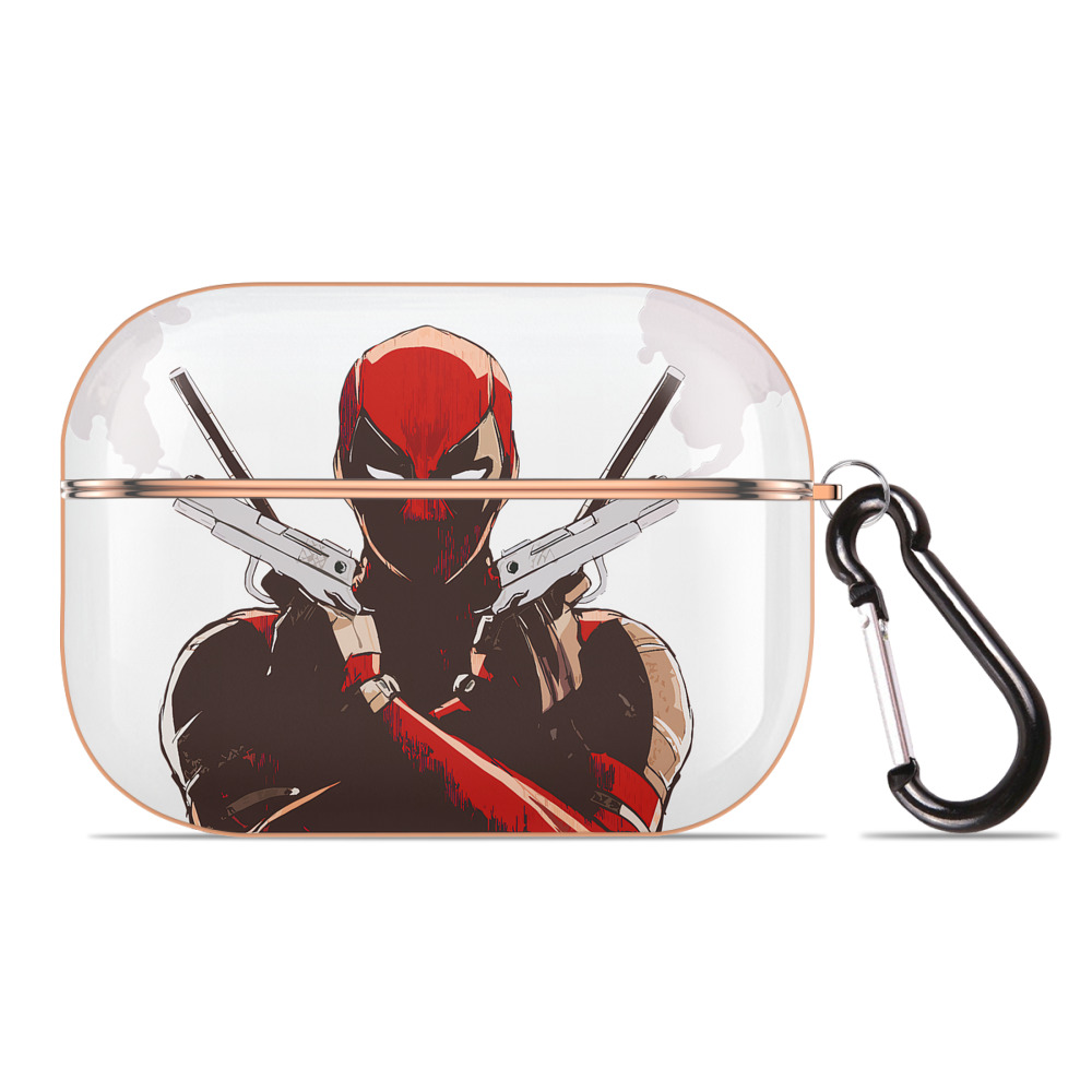 （画像用） Deadpool デッドプール 【AirPods Pro用】ハードシェル保護ケース｜耐衝撃・防指紋・カラビナ付き商品仕様