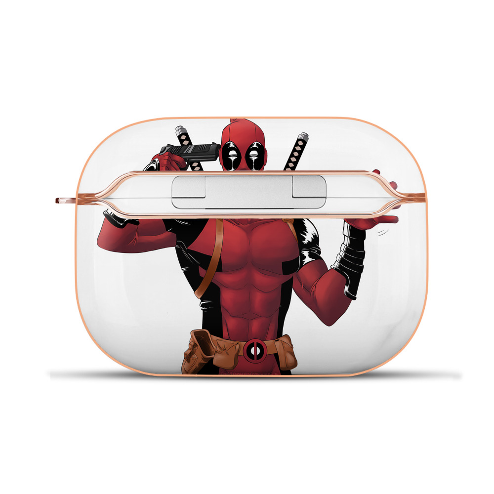 （画像用） Deadpool デッドプール 【AirPods Pro用】ハードシェル保護ケース｜耐衝撃・防指紋・カラビナ付き商品仕様
