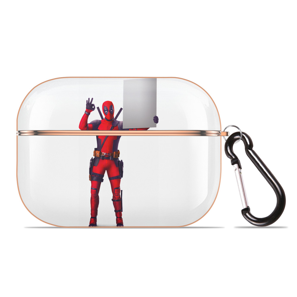 （画像用） Deadpool デッドプール 【AirPods Pro用】ハードシェル保護ケース｜耐衝撃・防指紋・カラビナ付き商品仕様