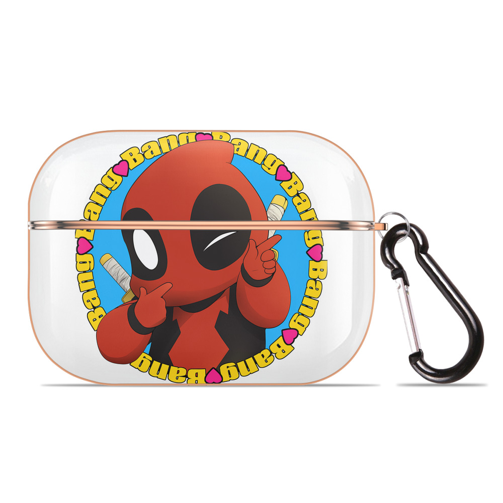 （画像用） Deadpool デッドプール 【AirPods Pro用】ハードシェル保護ケース｜耐衝撃・防指紋・カラビナ付き商品仕様