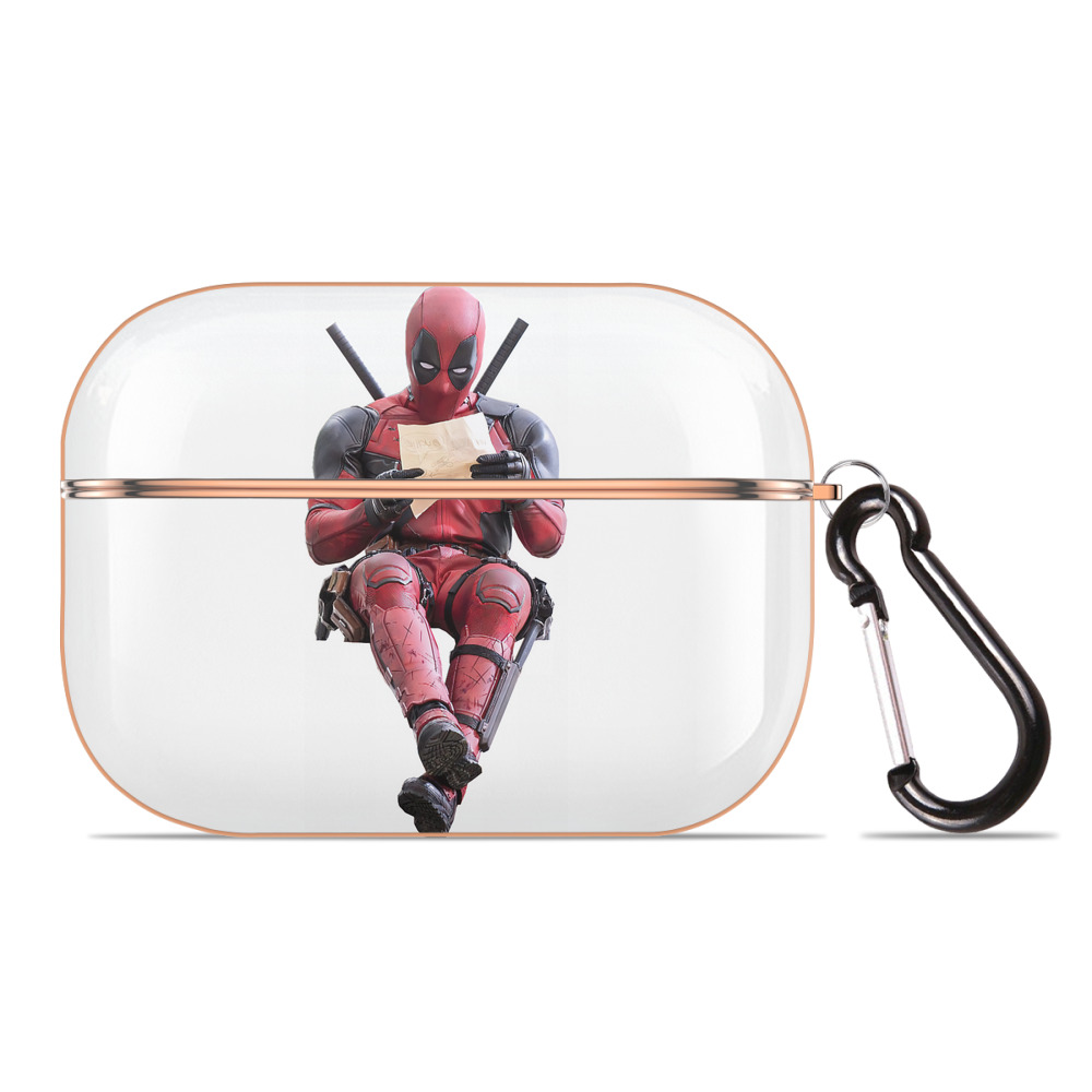 （画像用） Deadpool デッドプール 【AirPods Pro用】ハードシェル保護ケース｜耐衝撃・防指紋・カラビナ付き商品仕様