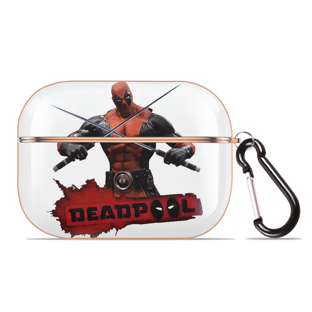 （画像用） Deadpool デッドプール 【AirPods Pro用】ハードシェル保護ケース｜耐衝撃・防指紋・カラビナ付き商品仕様