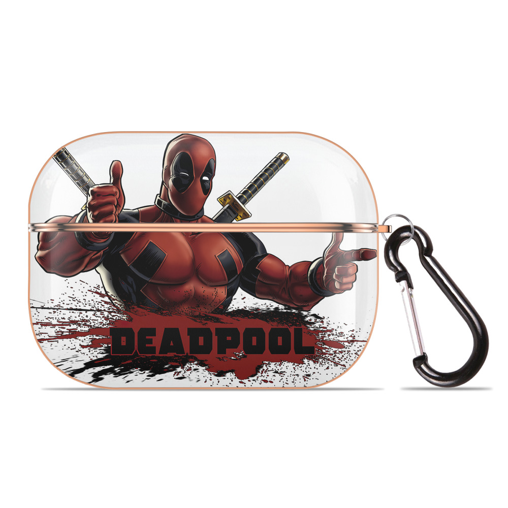 （画像用） Deadpool デッドプール 【AirPods Pro用】ハードシェル保護ケース｜耐衝撃・防指紋・カラビナ付き商品仕様