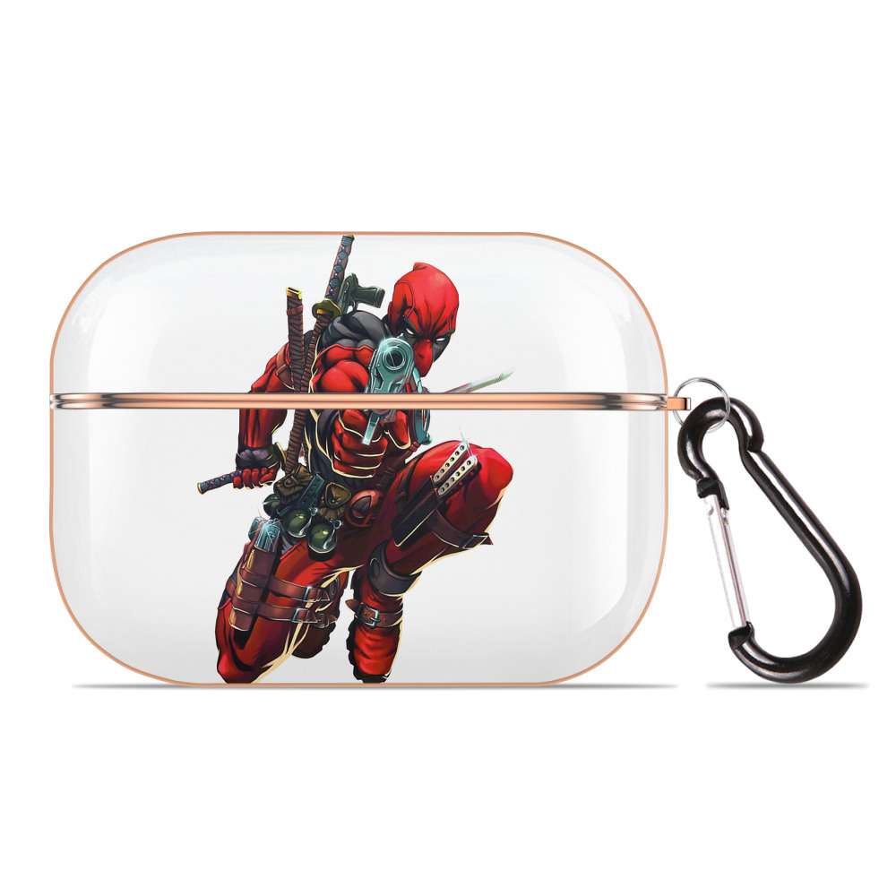 （画像用） Deadpool デッドプール 【AirPods Pro用】ハードシェル保護ケース｜耐衝撃・防指紋・カラビナ付き商品仕様