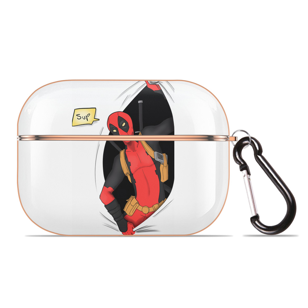 （画像用） Deadpool デッドプール 【AirPods Pro用】ハードシェル保護ケース｜耐衝撃・防指紋・カラビナ付き商品仕様