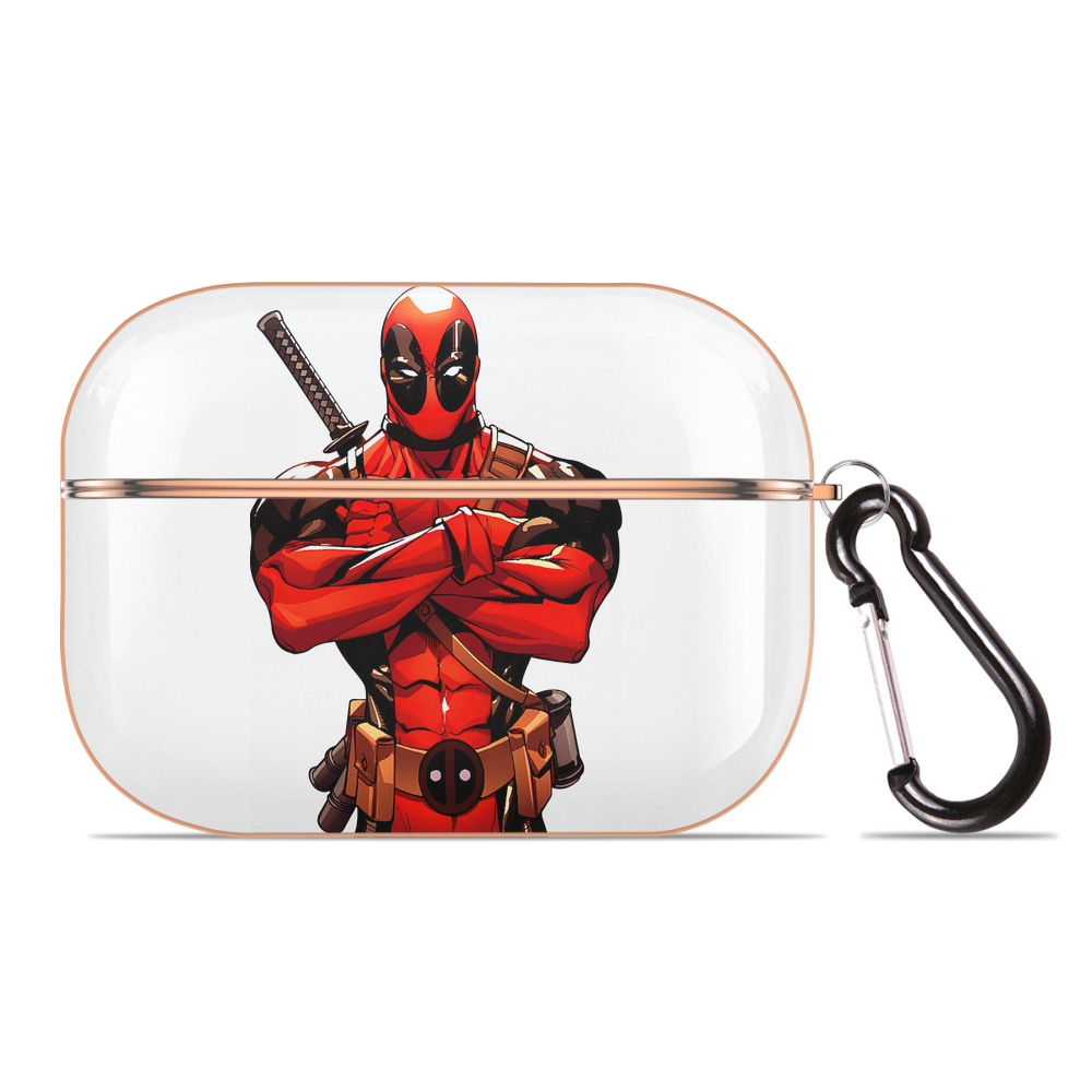 （画像用） Deadpool デッドプール 【AirPods Pro用】ハードシェル保護ケース｜耐衝撃・防指紋・カラビナ付き商品仕様