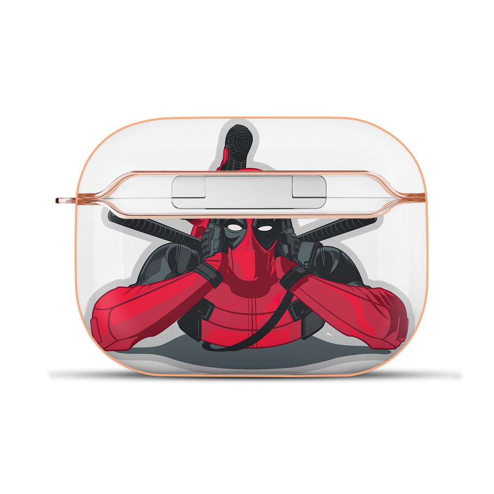 （画像用） Deadpool デッドプール 【AirPods Pro用】ハードシェル保護ケース｜耐衝撃・防指紋・カラビナ付き商品仕様