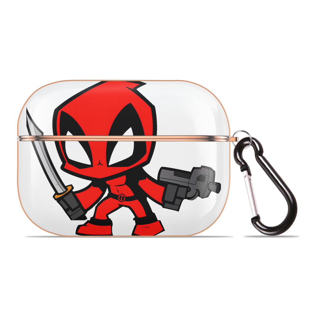 （画像用） Deadpool デッドプール 【AirPods Pro用】ハードシェル保護ケース｜耐衝撃・防指紋・カラビナ付き商品仕様