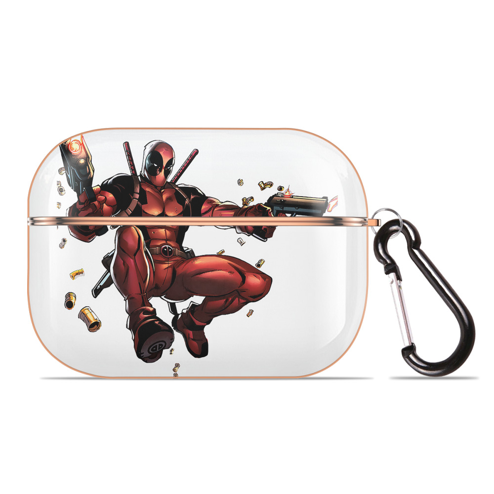 （画像用） Deadpool デッドプール 【AirPods Pro用】ハードシェル保護ケース｜耐衝撃・防指紋・カラビナ付き商品仕様