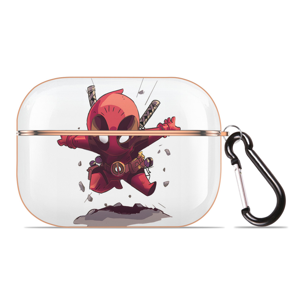 （画像用） Deadpool デッドプール 【AirPods Pro用】ハードシェル保護ケース｜耐衝撃・防指紋・カラビナ付き商品仕様