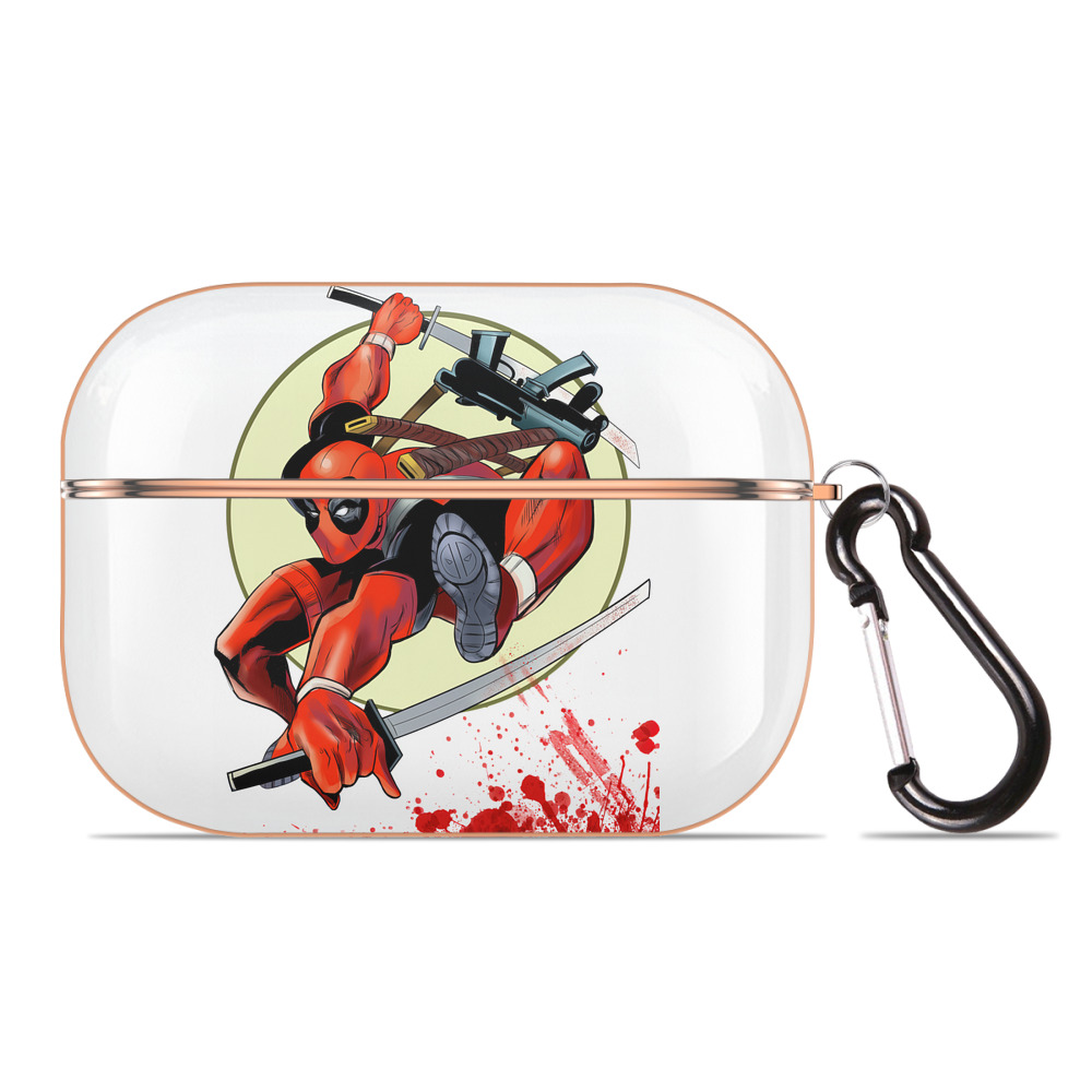 （画像用） Deadpool デッドプール 【AirPods Pro用】ハードシェル保護ケース｜耐衝撃・防指紋・カラビナ付き商品仕様
