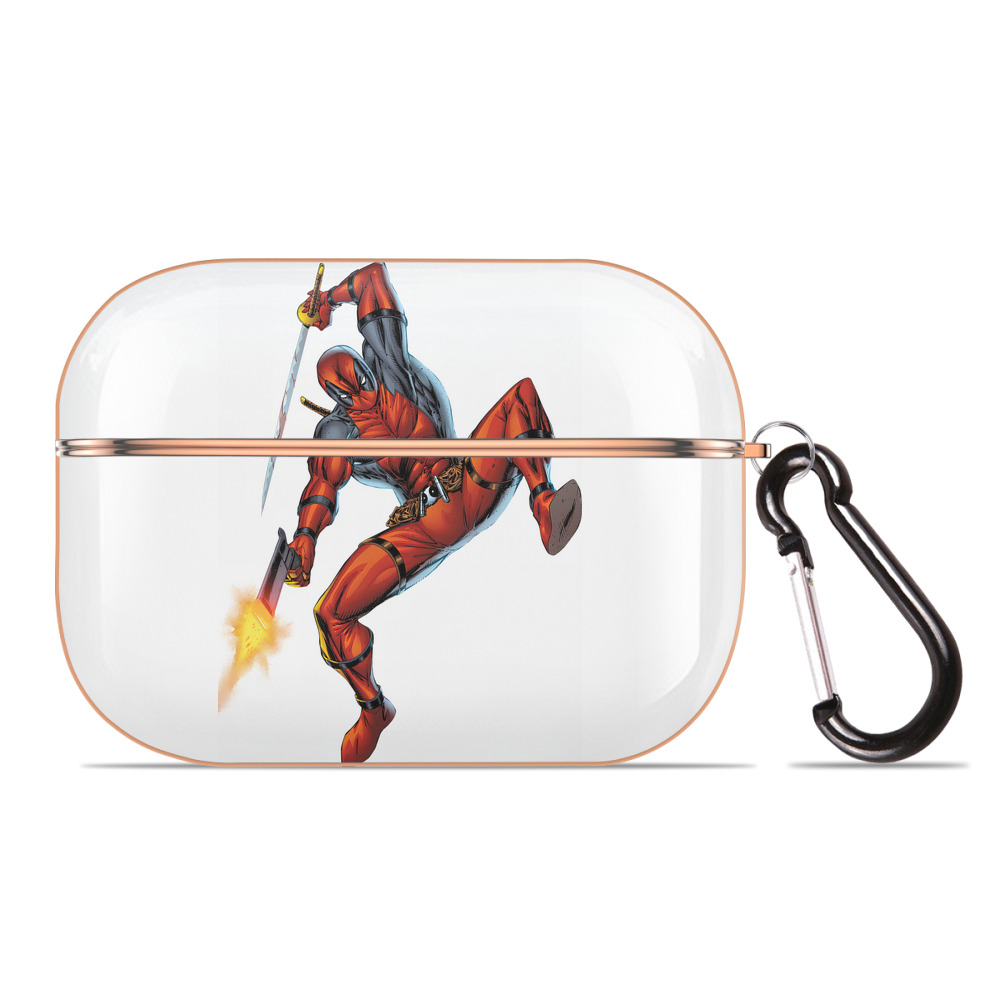 （画像用） Deadpool デッドプール 【AirPods Pro用】ハードシェル保護ケース｜耐衝撃・防指紋・カラビナ付き商品仕様