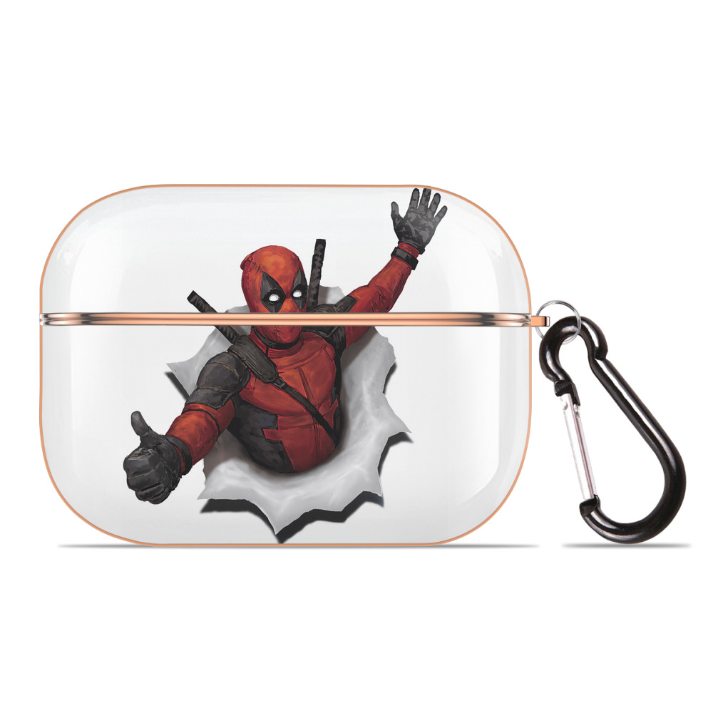 （画像用） Deadpool デッドプール 【AirPods Pro用】ハードシェル保護ケース｜耐衝撃・防指紋・カラビナ付き商品仕様