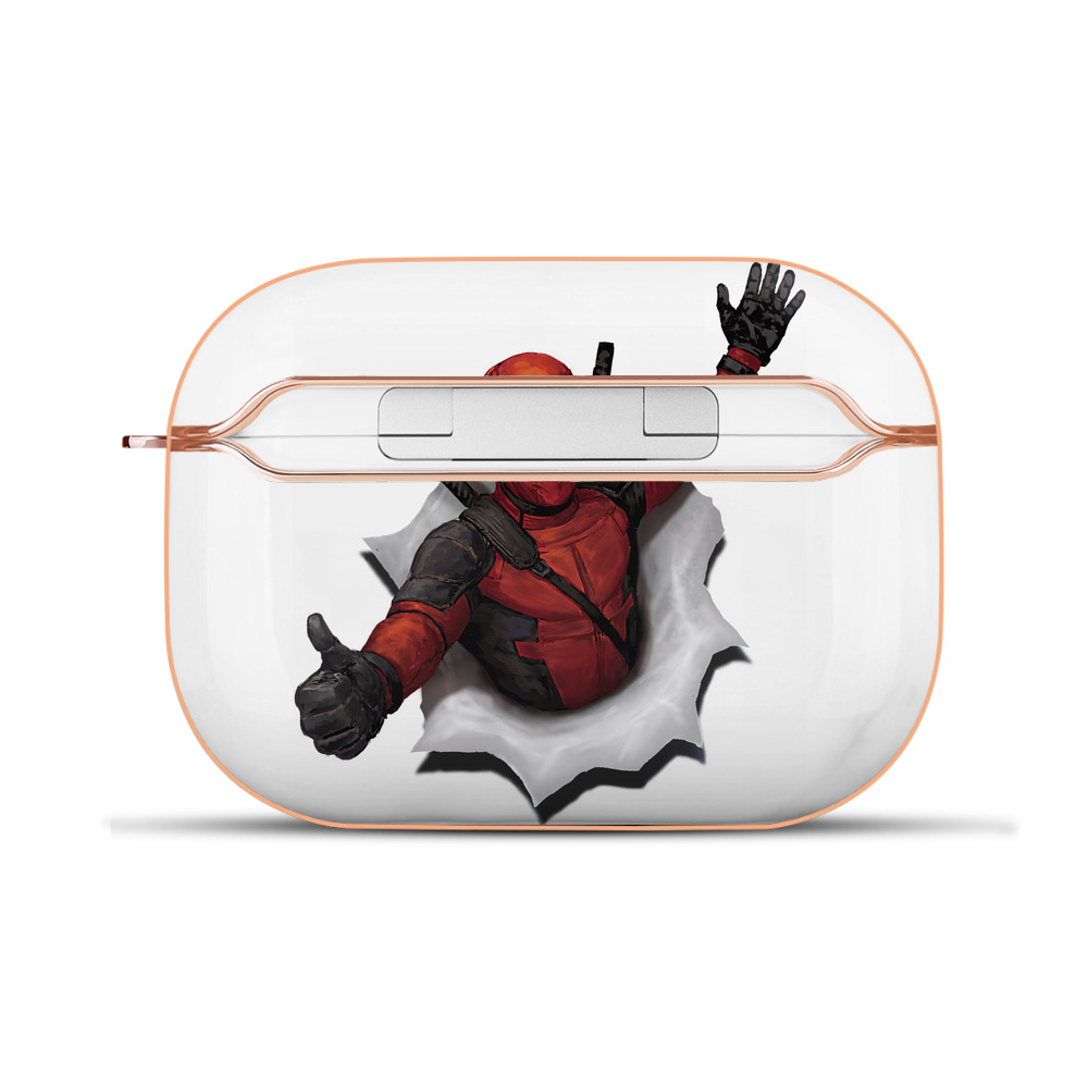 （画像用） Deadpool デッドプール 【AirPods Pro用】ハードシェル保護ケース｜耐衝撃・防指紋・カラビナ付き商品仕様