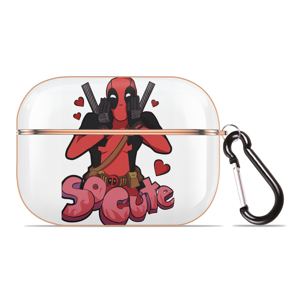 （画像用） Deadpool デッドプール 【AirPods Pro用】ハードシェル保護ケース｜耐衝撃・防指紋・カラビナ付き商品仕様