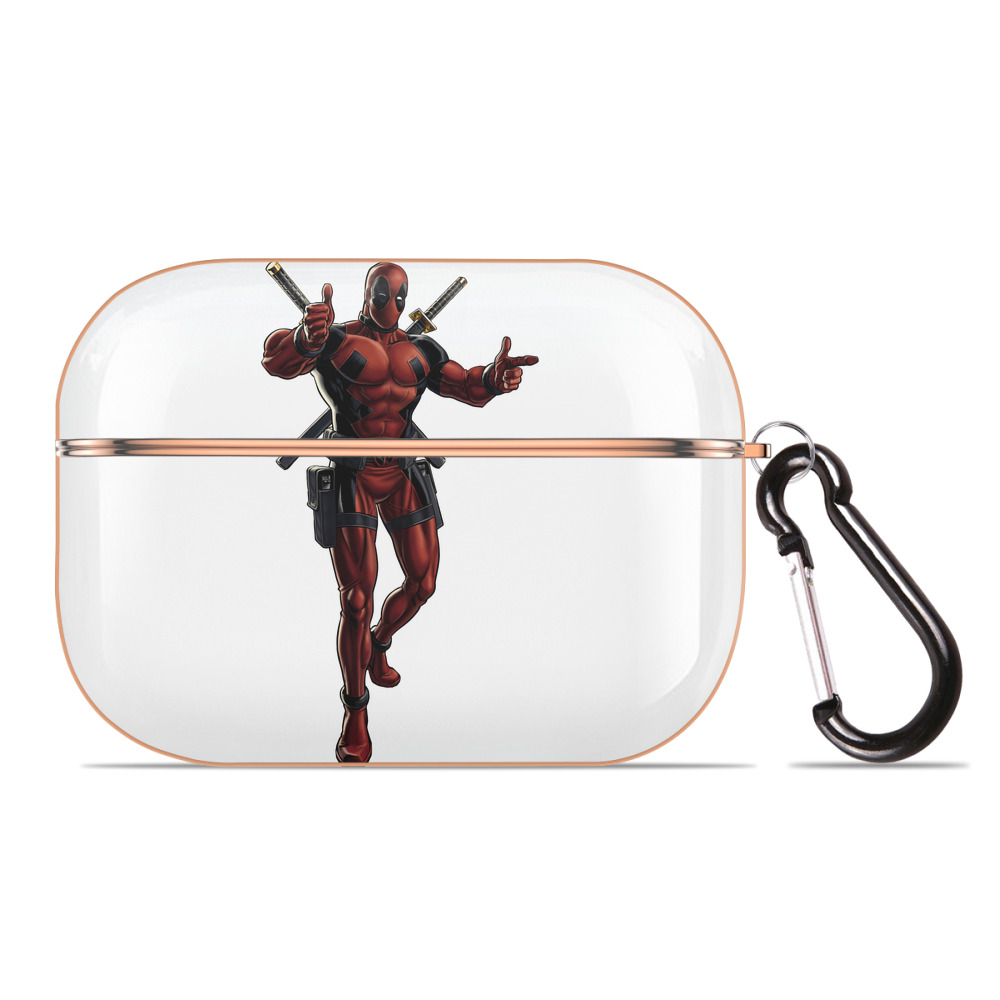 （画像用） Deadpool デッドプール 【AirPods Pro用】ハードシェル保護ケース｜耐衝撃・防指紋・カラビナ付き商品仕様