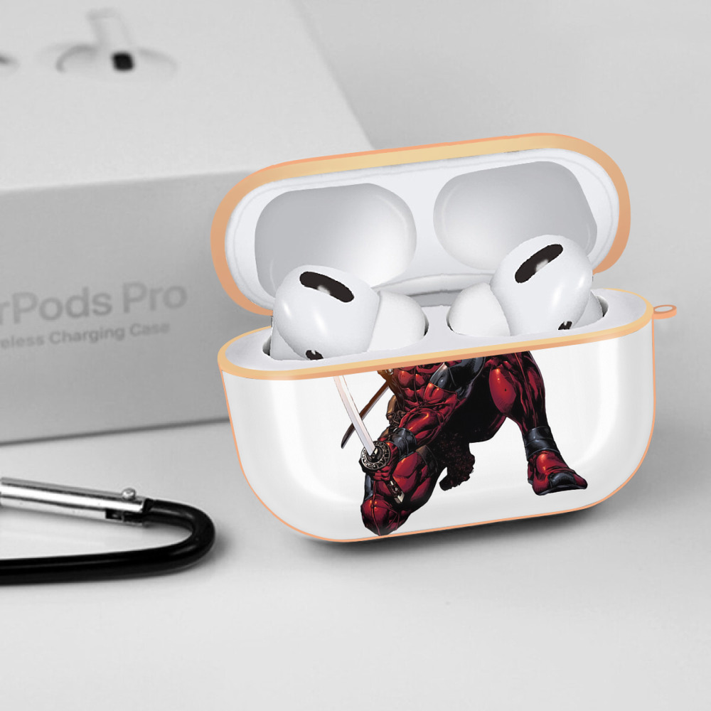 Deadpool デッドプール 【AirPods Pro用】ハードシェル保護ケース｜耐衝撃・防指紋・カラビナ付き商品仕様