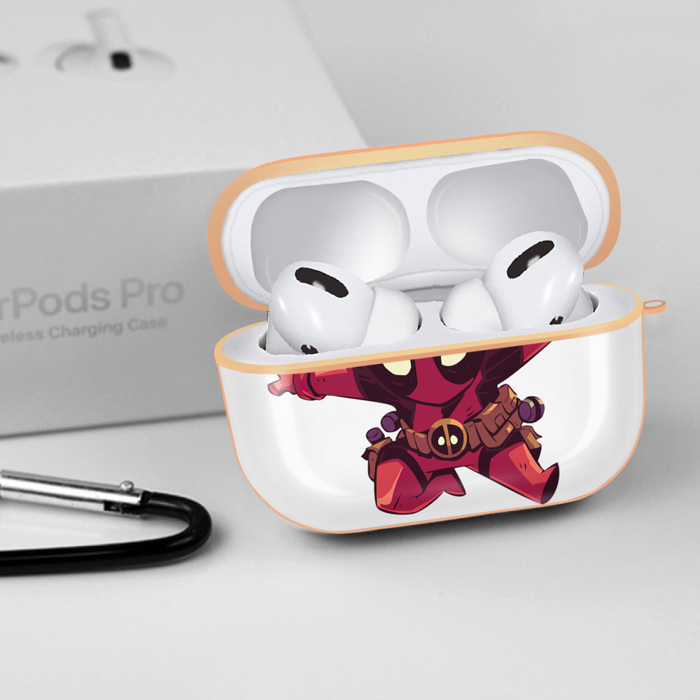 Deadpool デッドプール 【AirPods Pro用】ハードシェル保護ケース｜耐衝撃・防指紋・カラビナ付き商品仕様