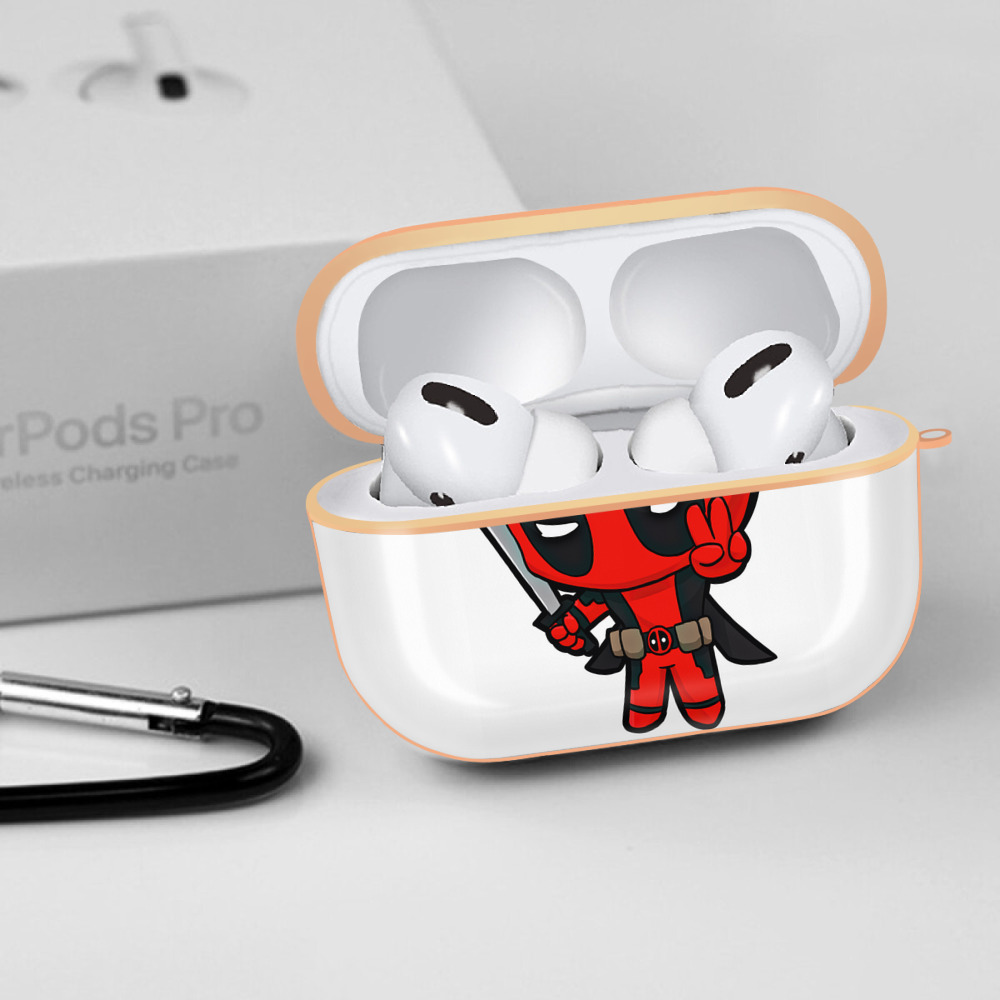 Deadpool デッドプール 【AirPods Pro用】ハードシェル保護ケース｜耐衝撃・防指紋・カラビナ付き商品仕様