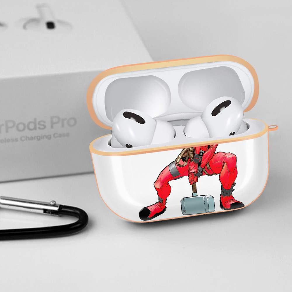Deadpool デッドプール 【AirPods Pro用】ハードシェル保護ケース｜耐衝撃・防指紋・カラビナ付き商品仕様