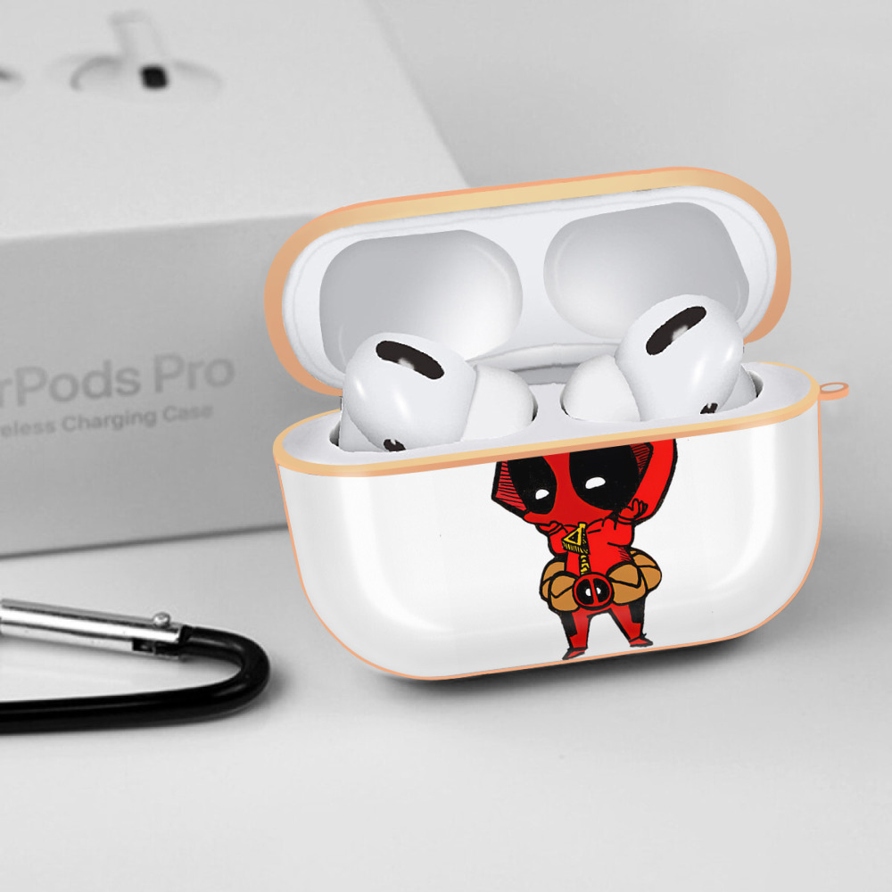 Deadpool デッドプール 【AirPods Pro用】ハードシェル保護ケース｜耐衝撃・防指紋・カラビナ付き商品仕様