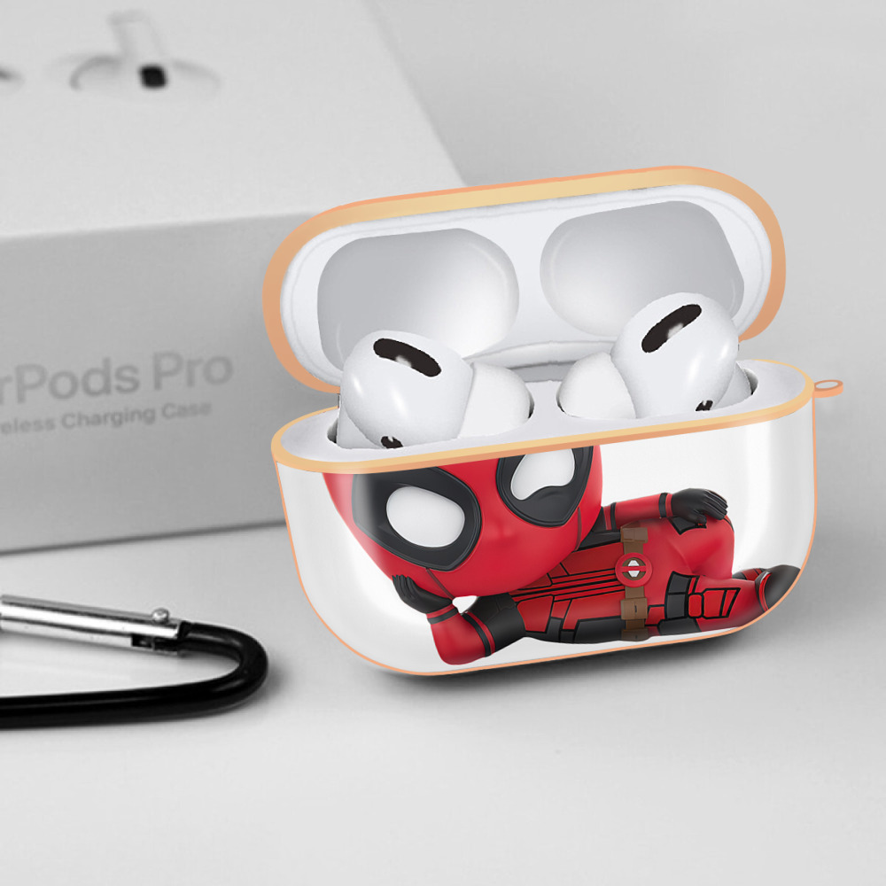 Deadpool デッドプール 【AirPods Pro用】ハードシェル保護ケース｜耐衝撃・防指紋・カラビナ付き商品仕様