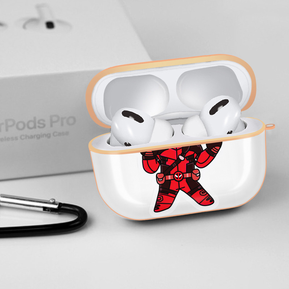 Deadpool デッドプール 【AirPods Pro用】ハードシェル保護ケース｜耐衝撃・防指紋・カラビナ付き商品仕様