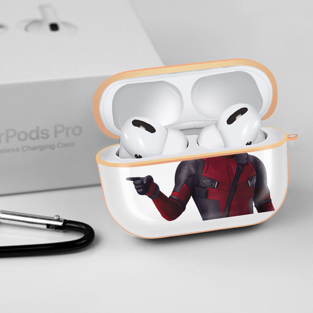 Deadpool デッドプール 【AirPods Pro用】ハードシェル保護ケース｜耐衝撃・防指紋・カラビナ付き商品仕様
