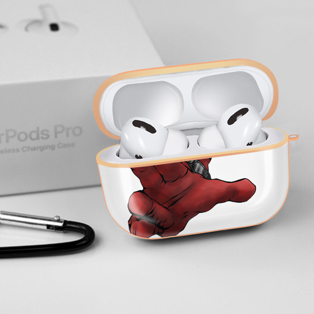 Deadpool デッドプール 【AirPods Pro用】ハードシェル保護ケース｜耐衝撃・防指紋・カラビナ付き商品仕様