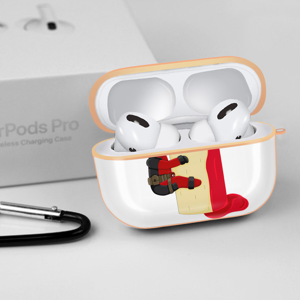 Deadpool デッドプール 【AirPods Pro用】ハードシェル保護ケース｜耐衝撃・防指紋・カラビナ付き商品仕様