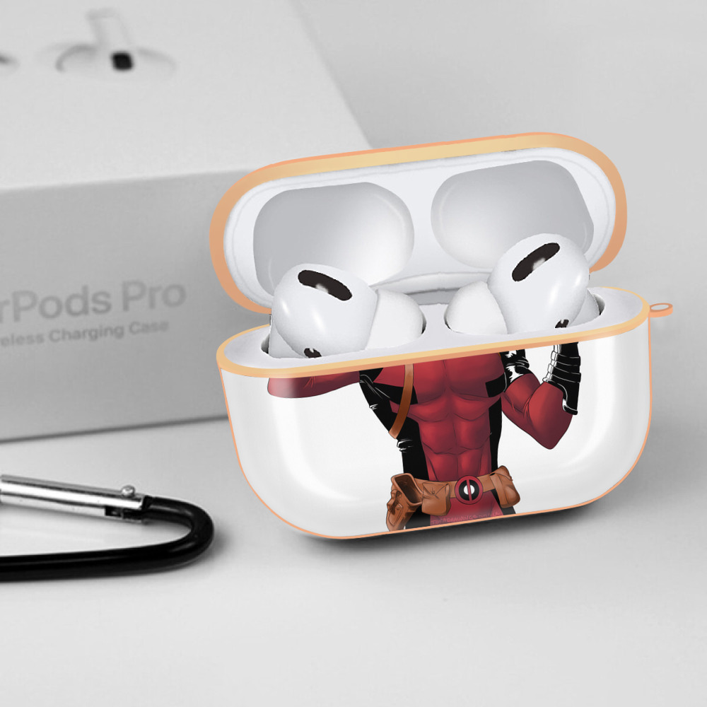 Deadpool デッドプール 【AirPods Pro用】ハードシェル保護ケース｜耐衝撃・防指紋・カラビナ付き商品仕様