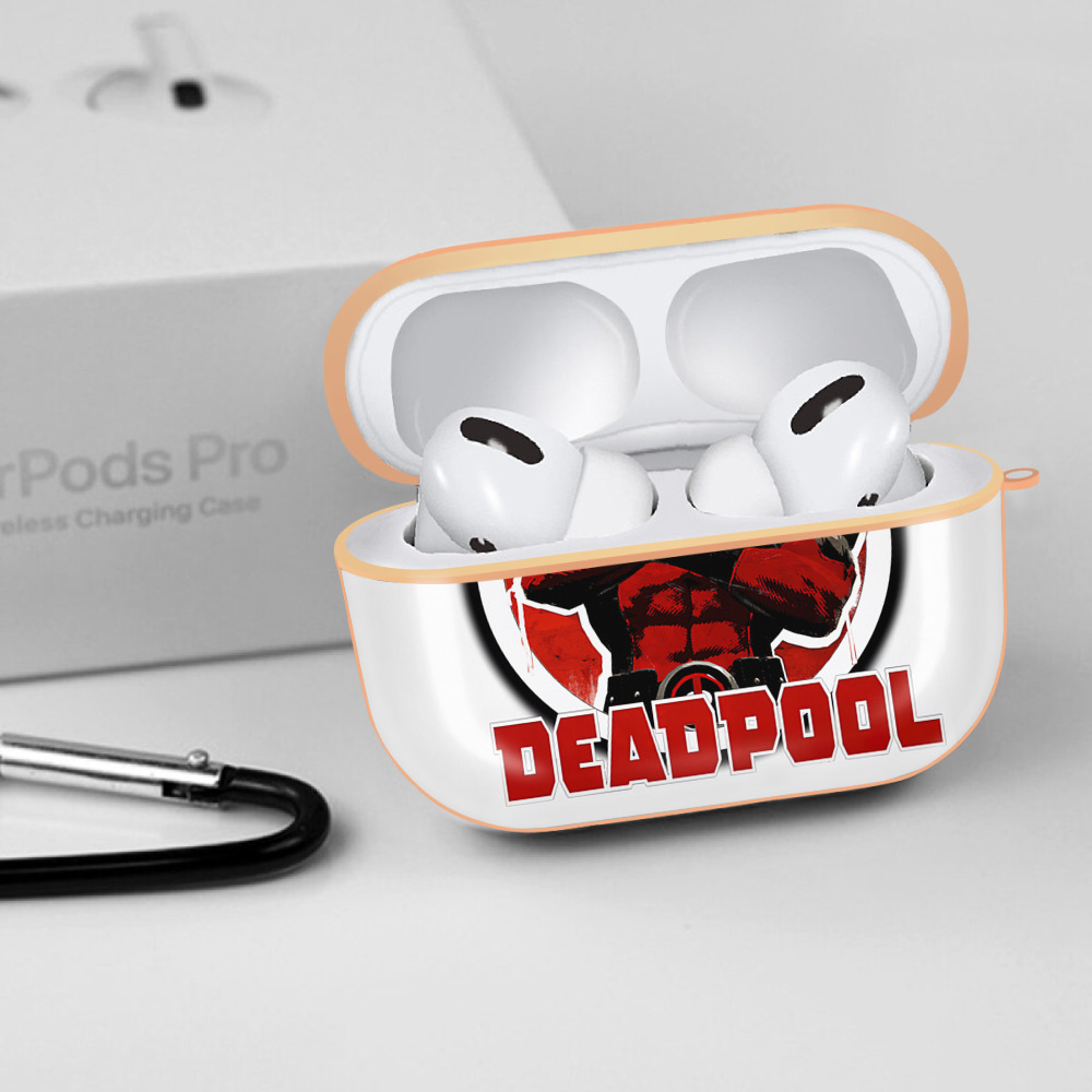 Deadpool デッドプール 【AirPods Pro用】ハードシェル保護ケース｜耐衝撃・防指紋・カラビナ付き商品仕様
