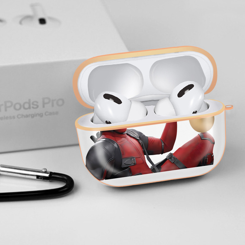 Deadpool デッドプール 【AirPods Pro用】ハードシェル保護ケース｜耐衝撃・防指紋・カラビナ付き商品仕様